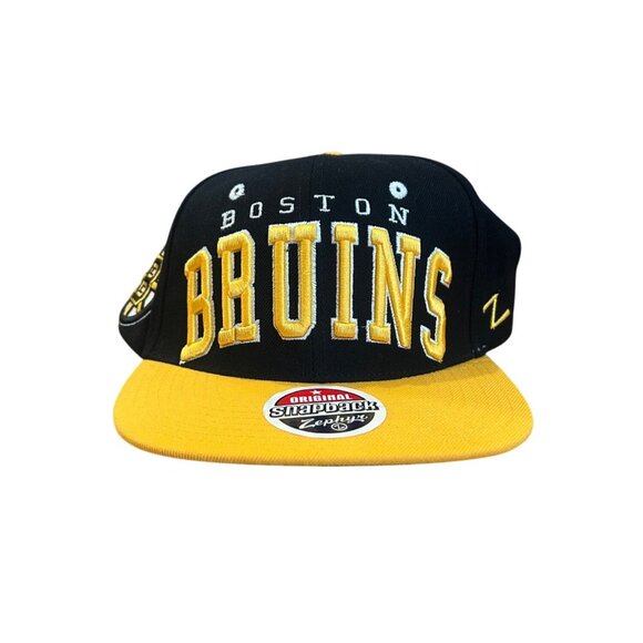 Boston Bruins Zephyr NHL Hockey Snapback Wool Hat Cap Black Yellow NWT - Picture 1 of 7